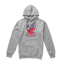 (L, Athletic) Sesame Street Unisex Adult For President 2024 Elmo Heather Hoodie