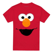 (S, Red) Sesame Street Unisex Adult Elmo Sketch T-Shirt