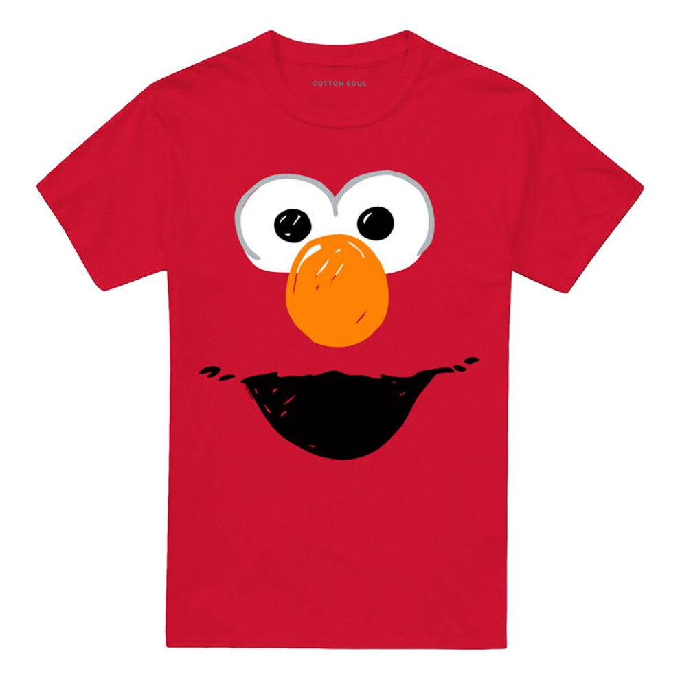 Sesame Street (4Xl, ) Unisex Adult Elmo Sketch T-Shirt Red