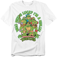 (XL, White) Teenage Mutant Ninja Turtles Unisex Adult St. Patrick'S Day Who Needs Luck T-Shirt