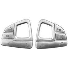 8Pcs Silver Car Steering Wheel Button Cover Trim for E-Class W213 2016-2019 Car Interior Accessories Styling