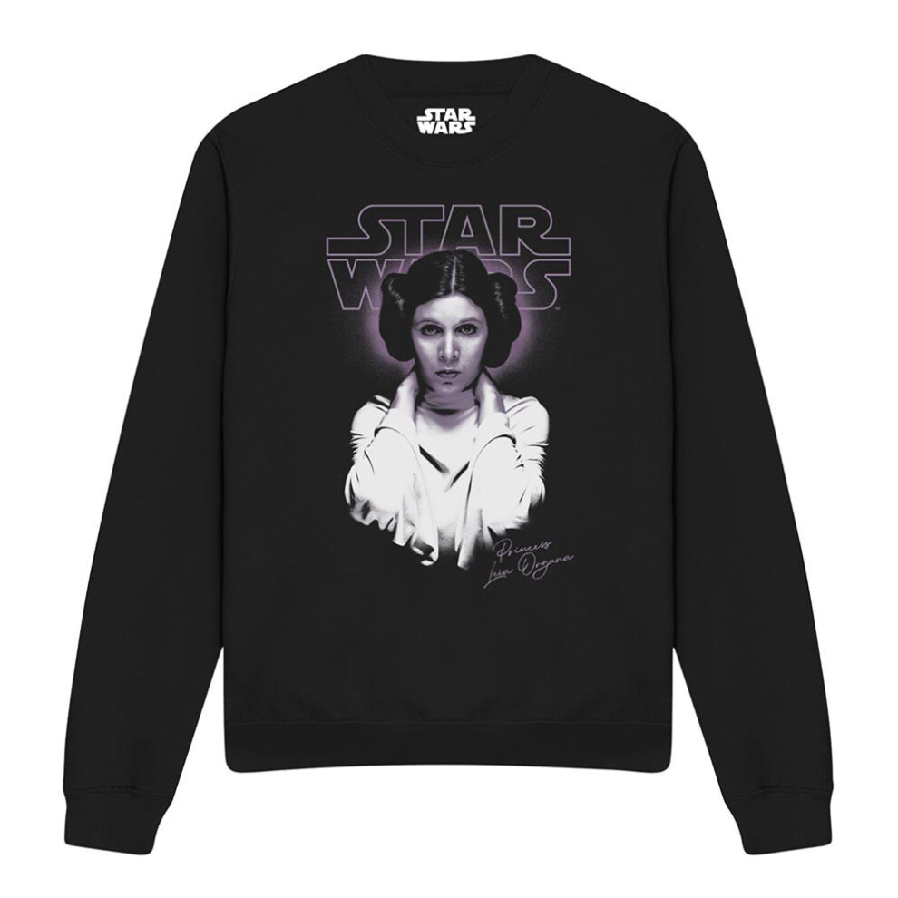 Star Wars (M, ) Womens/Ladies Princess Leia Portrait Sweatshirt Black