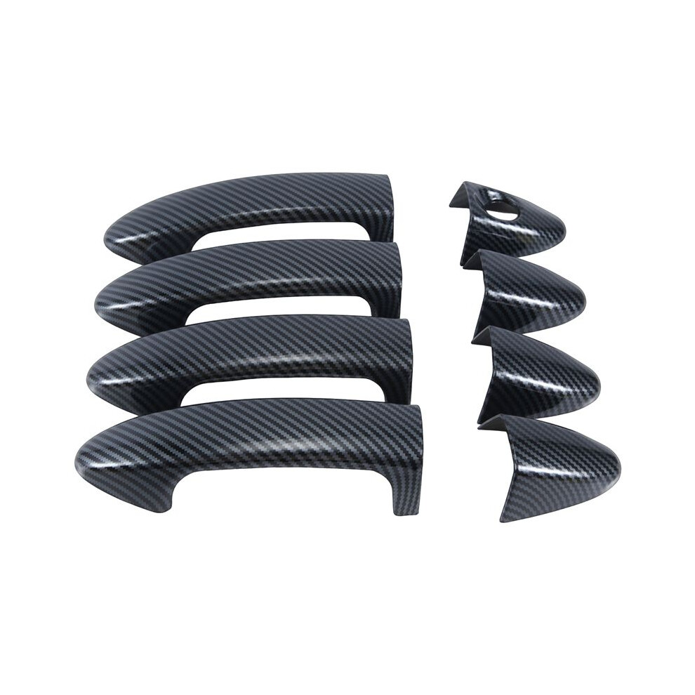 Car Exterior Door Handle Cover Sticker For Fiesta 2009 2010 2011 2012 Accessories, Carbon Fiber 6033626607890