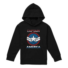 (5-6 Years, Black) Captain America Childrens/Kids Badge Pull Over Hoodie