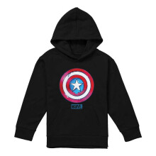 (7-8 Years, Black) Captain America Childrens/Kids Drip Shield Pull Over Hoodie