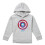 Captain America (7-8 Years, Athletic Heather) Captain America Childrens/Kids Drip Shield Pull Over Hoodie 1