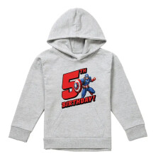 (9-11 Years, Athletic Heather) Captain America Childrens/Kids 5th Birthday Heather Pull Over Hoodie
