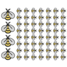 60 PièCes SéRies Patchs BrodéS D'Abeille, Fer à Repasser Mignon sur des Patchs de Couture de DéCoration D'Appliques BrodéEs pour des Patchs de