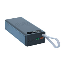 16X18650 LadegeräT Box Power Bank Halter HüLle Dual USB LCD Display UnterstüTzung Schnelles & Kabelloses LadegeräT Akku Schwarz