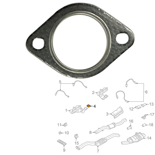 FüR  E36 E39 E46 E53 E70 E83 E85 Auspuff KrüMmer Dichtung 18107502346 Set mit 2 2