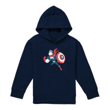 (5-6 Years, Navy) Captain America Childrens/Kids Holiday Outfit Pull Over Hoodie