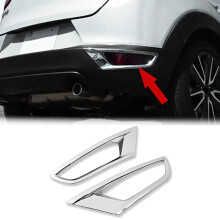 For CX3 CX-3 2016 2017 2018 ABS Chrome Rear Fog Light Lamp Cover Trim Foglight Bezel Decoration Frame