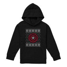 (5-6 Years, Black) Captain America Childrens/Kids Shield Pull Over Christmas Hoodie