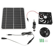 Solar Panel Fan Kit, 15W Solar Exhaust Fan Outdoor Waterproof, Portable Ventilator Exhaust Fan for Chicken House, Shed