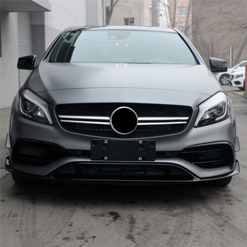 Front Bumper Spoiler Decorative Front Bumper Lip For   A-Class W176 AMG- A45 2015-2018 2