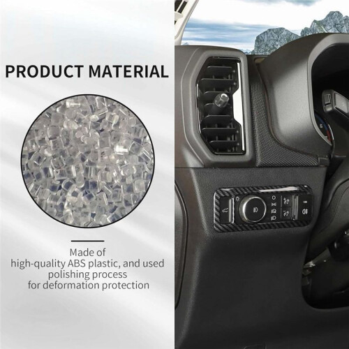 Headlight  Button Panel Cover Trim for  Mustang 2024 Interior Accessories Carbon Fiber 1