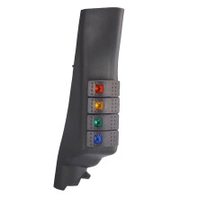 A Pillar Panel Kit with 4 LED Boat Rocker for JK JKU 2011-2017 Left-Hand Drive