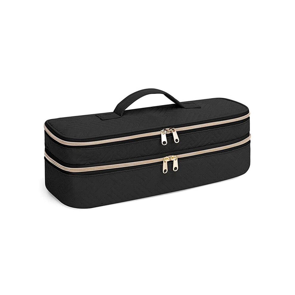 Typecat Carrying Case Hair Dryer/Volumizer/Styler, Hair Tools Insulated Storage Bag Organizer For Hair Stylist With Dividers