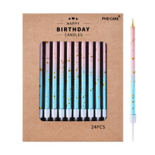 PHD CAKE Roze Blauw Gouden Lange Dunne Verjaardagskaarsen, Taartkaarsen, Feesten, Bruiloften