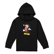 (7-8 Years, Black) Disney Childrens/Kids Mickey Mouse Christmas Lights Pullover Hoodie