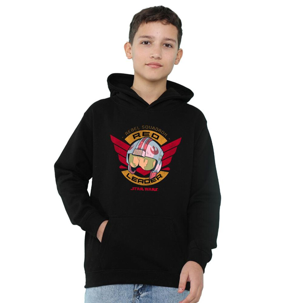 Star Wars (12-13 Years, Black) Childrens/Kids Red Leader Hoodie Black,Red