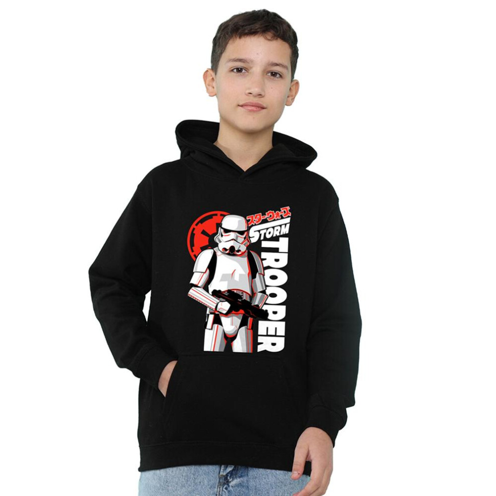 Star Wars (7-8 Years, Athletic Heather) Childrens/Kids Manga Stormtrooper Heather Hoodie