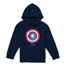 (7-8 Years, Navy) Captain America Childrens/Kids Shield Pull Over Hoodie