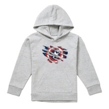 (12-13 Years, Athletic Heather) Captain America Childrens/Kids Pull Over Hoodie
