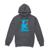 (S, Charcoal) Sesame Street Unisex Adult More Cookies Hoodie