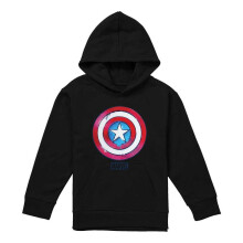 (5-6 Years, Black) Captain America Childrens/Kids Drip Shield Pull Over Hoodie
