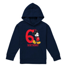 (7-8 Years, Navy) Disney Childrens/Kids Mickey Mouse 6th Birthday Hoodie