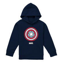 (9-11 Years, Navy) Captain America Childrens/Kids Ziptone Shield Hoodie