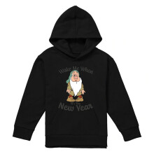 (12-13 Years, Black) Snow White Childrens/Kids Wake Me When It's The New Year Sleepy Hoodie