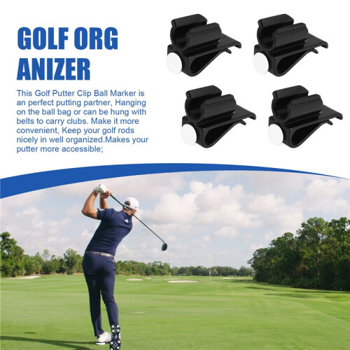 10 Pezzi di Clip per Borsa da  su Supporto per Morsetto per Putter Organizer nel Plastica Resistente Nera con Clip da  Accessori per il 2