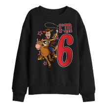 (5-6 Years, Black) Toy Story Childrens/Kids I'm 6 Woody Birthday Sweatshirt