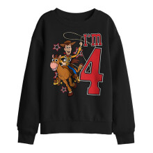 (7-8 Years, Black) Toy Story Childrens/Kids I'm 4 Woody Birthday Sweatshirt