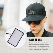 30 Pieces Sublimation Iron- Patches Fabric, 5 Shapes Sublimation Blanks Patches Repair Patches for DIY Crafts, Hats