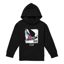 (12-13 Years, Athletic Heather) Captain America Childrens/Kids Falcon Heather Pull Over Hoodie