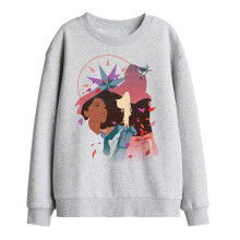 (5-6 Years, Athletic Heather) Pocahontas Childrens/Kids Silhouette Sweatshirt