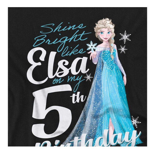 (9-11 Years, Black) Frozen Childrens/Kids Elsa Bright 5th Birthday Sweatshirt 2