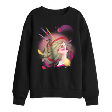 (9-11 Years, Black) Pocahontas Childrens/Kids Airbrush Sweatshirt