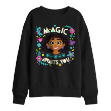 (7-8 Years, Black) Encanto Childrens/Kids Magic Awaits You Mirabel Sweatshirt