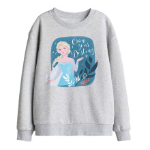 (5-6 Years, Athletic Heather) Frozen Childrens/Kids Own Your Destiny Elsa Sweatshirt
