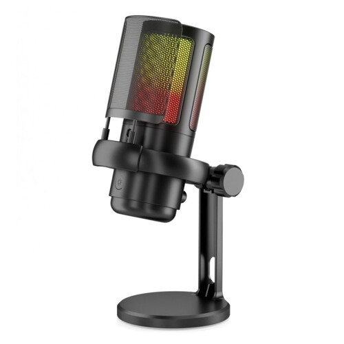 Gaming RGB-Microfoon, USB PC-Microfoon voor Streaming, Podcasts, Opname, Condensatorcomputer Desktopmicrofoon aan voor /PS4/PS5