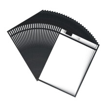 30 StüCk Job-Ticket-Halter, Trocken Abwischbare Taschen, 25,4 X 35,6 Cm, Schwarz, Wiederverwendbare KunststoffhüLlen für Papier, Transparente