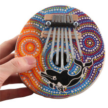 7 Key Tuneable Coconut Shell Mbira Portable Kalimba Adjustable Finger Thumb Piano Musical Instrument