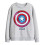 Captain America (7-8 Years, Athletic Heather) Captain America Childrens/Kids Drip Shield Sweatshirt 1