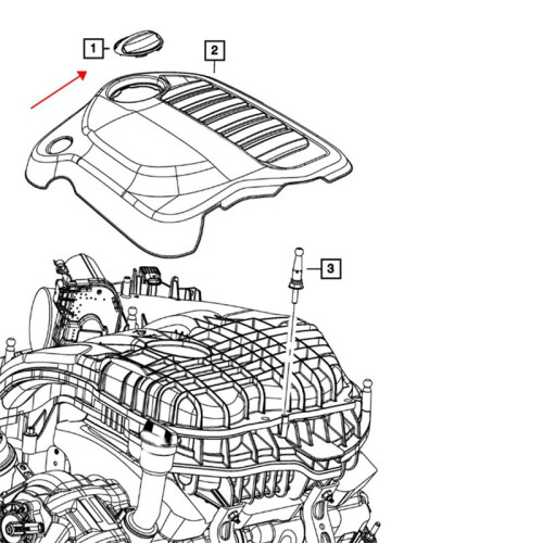 Motoroliedopvullerdeksel 68149244AA voor  Grand Cherokee 2011-2020 Oliedop Autoaccessoires 2