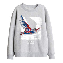 (12-13 Years, Athletic Heather) Captain America Childrens/Kids Falcon Sweatshirt
