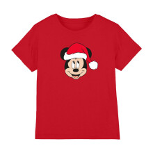 (5-6 Years, Red) Disney Childrens/Kids Mickey Mouse Santa Hat T-Shirt